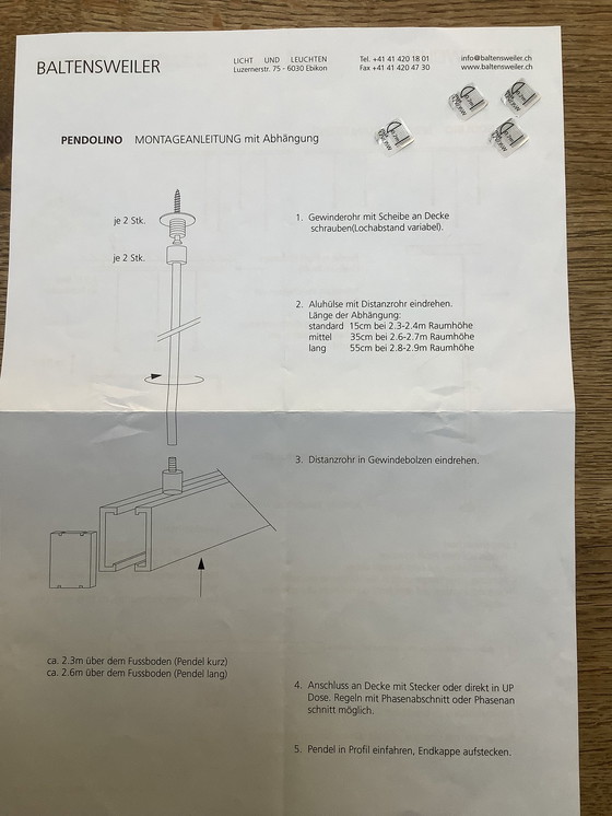 Image 1 of Pendolinolampe de Baltensweiler