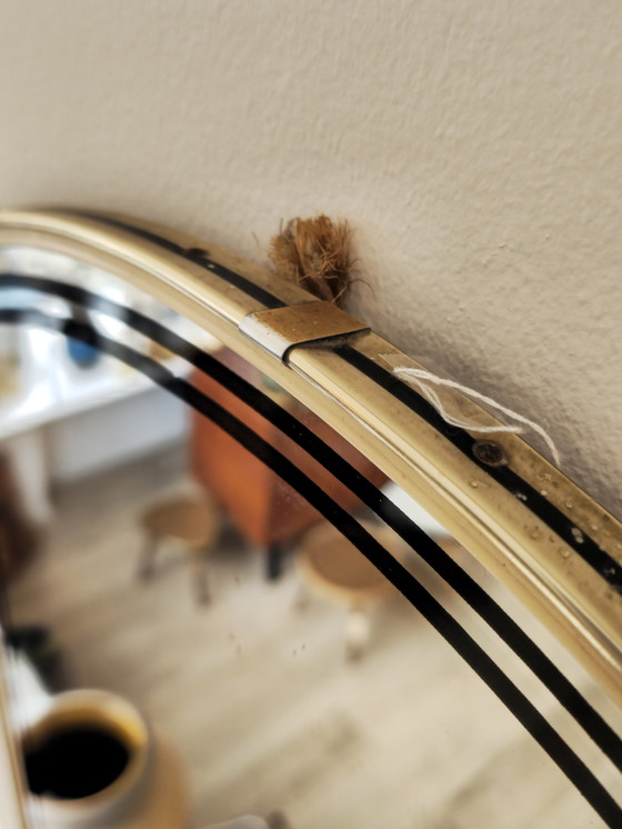 Image 1 of Specchio da parete vintage organico oro nero 