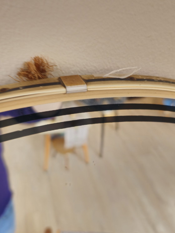 Image 1 of Specchio da parete vintage organico oro nero 