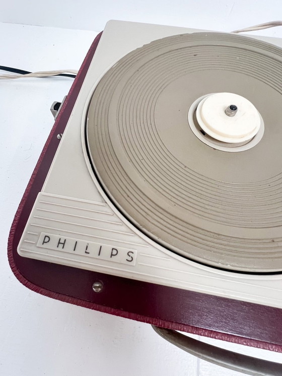 Image 1 of Refurbished Vintage Philips Gramophone Player And Tube Radio, 1960'S