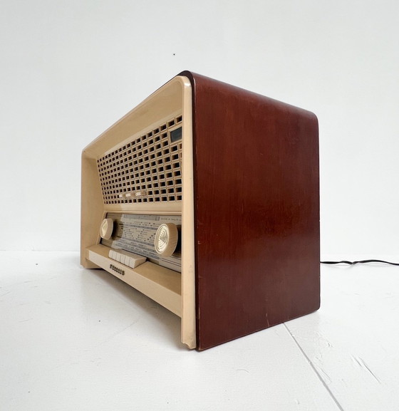 Image 1 of Refurbished Vintage Philips Gramophone Player And Tube Radio, 1960'S