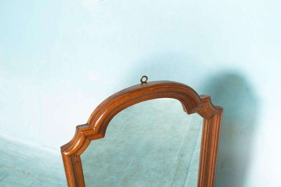 Image 1 of Vintage Wooden 60s mirror, art deco style 60s mirror