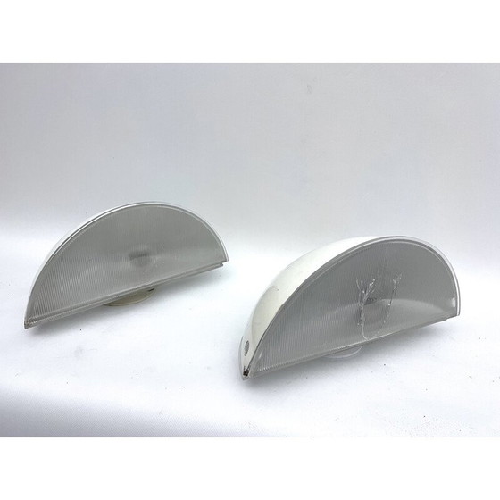Image 1 of Pair of vintage polycarbonate sconces by Afra and Tobia Scarpa, Italy 1970