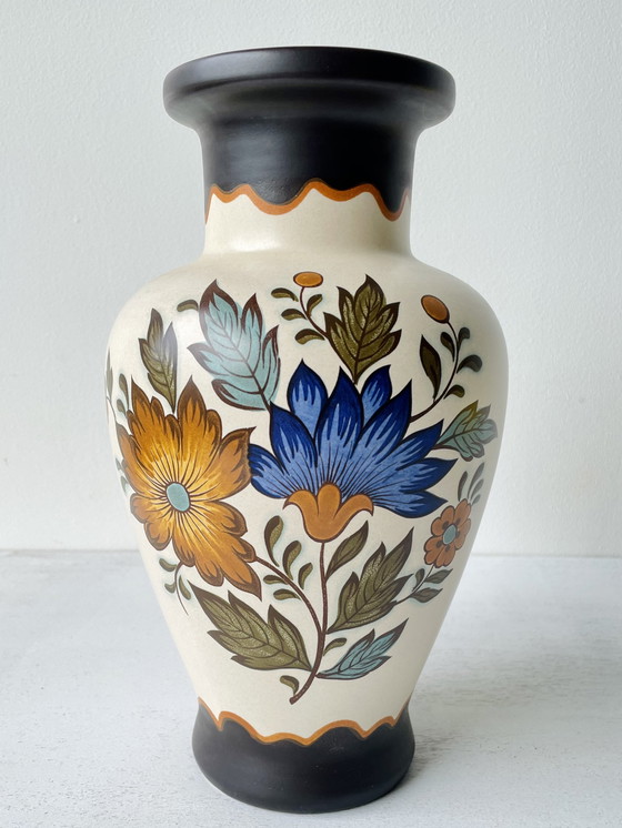 Image 1 of 3x Ceramic Gouda Pateel Flora vases