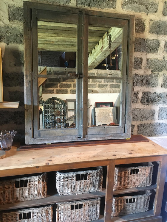 Image 1 of Transformed vintage oak mirror