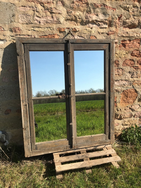 Image 1 of Transformed vintage oak mirror