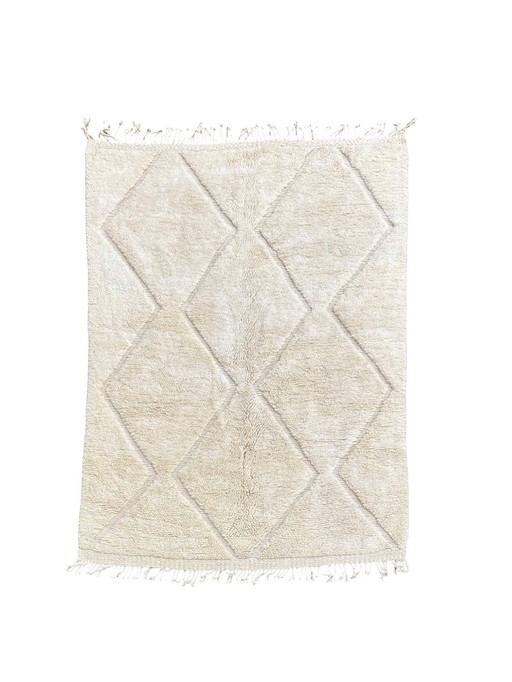 White Naturel Moroccan Wool Rug 