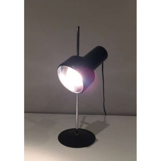 Image 1 of Lampada vintage regolabile in metallo laccato nero e cromo, anni '70