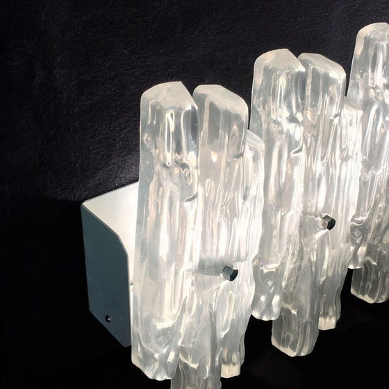 Image 1 of Pair of vintage glass sconces