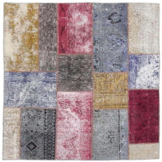 Image 1 of Persian rug patchwork rug 130X130