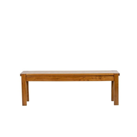 Image 1 of Vintage elmwood bench by Maison Seltz, France 1960