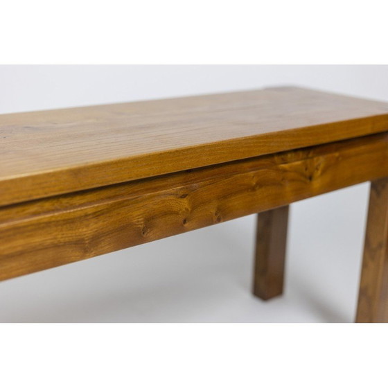 Image 1 of Vintage elmwood bench by Maison Seltz, France 1960