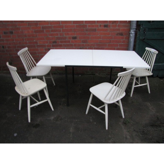 Image 1 of Set of 4 vintage chairs in the style of Ilmari Tapiovaara