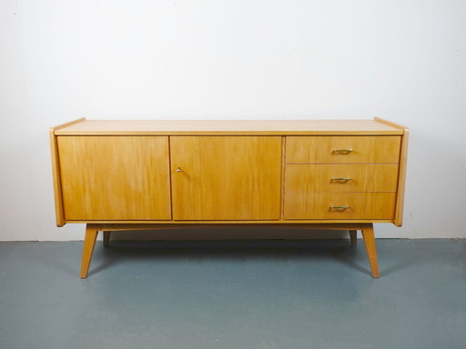 mid century SIDEBOARD 50s elm wood slanted legs bartels-werke