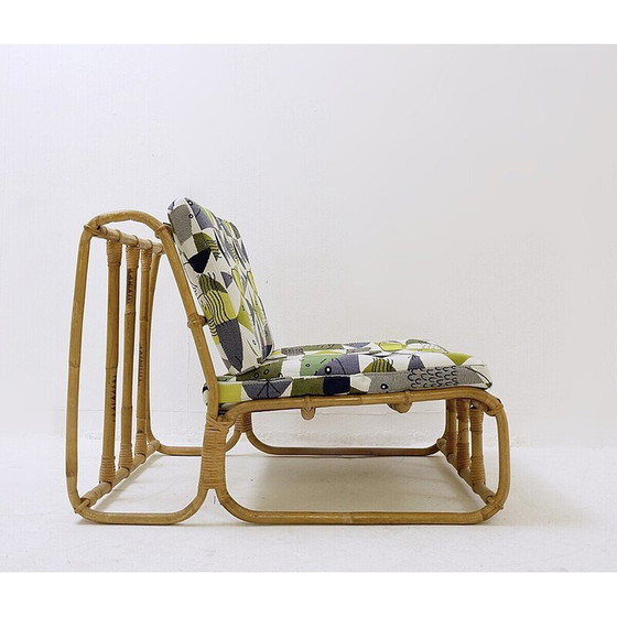 Image 1 of Pair of vintage bamboo armchairs