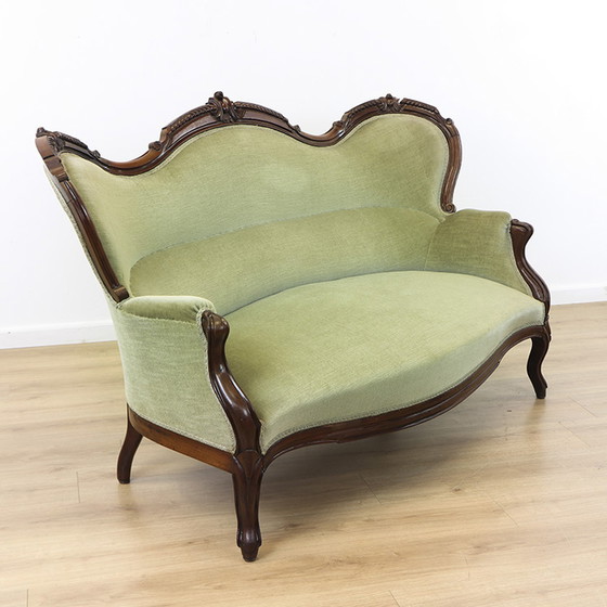 Image 1 of Mint green English Sofa