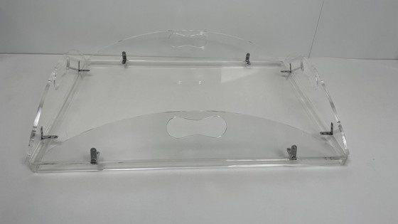 Image 1 of Vintage Acrylic Serving Table With Loose Tray