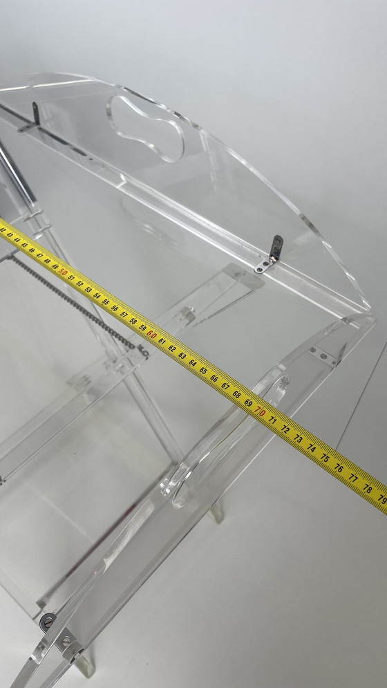 Image 1 of Vintage Acrylic Serving Table With Loose Tray