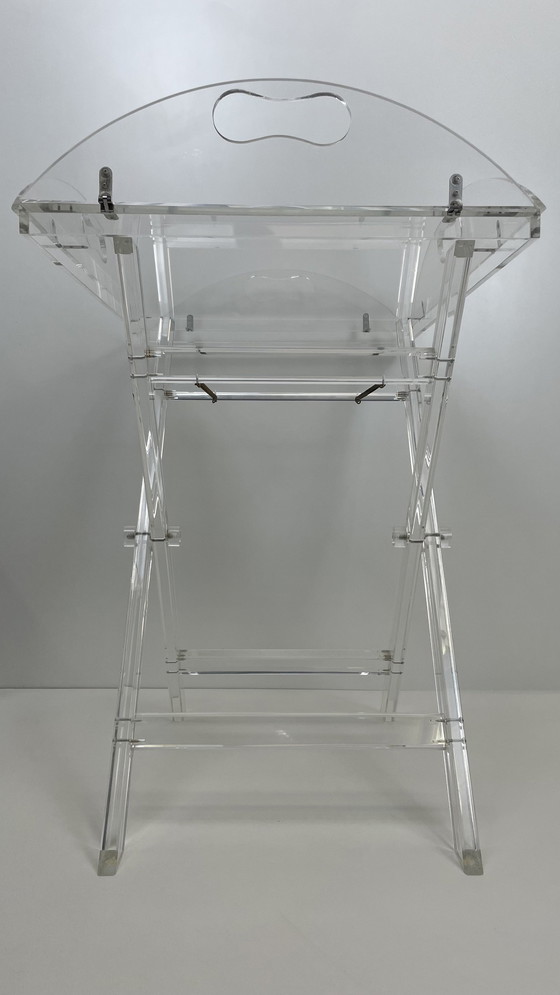 Image 1 of Vintage Acrylic Serving Table With Loose Tray