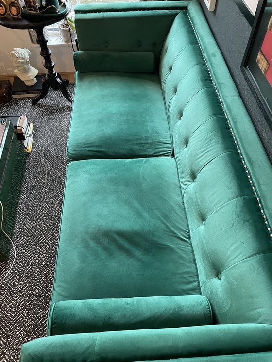 Image 1 of Green Velvet Sofa 