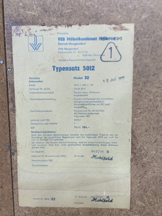 Image 1 of Mid - Century chest of drawers sideboard cabinet vintage