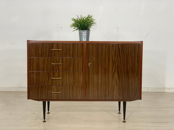 Image 1 of Mid - Century chest of drawers sideboard cabinet vintage