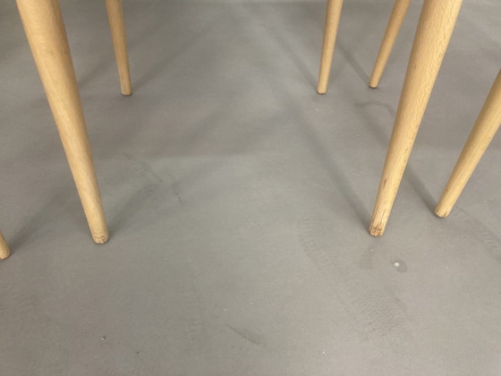 Image 1 of 6 x Sintesi Italy Plastique empilable avec chaises de salle à manger en bois