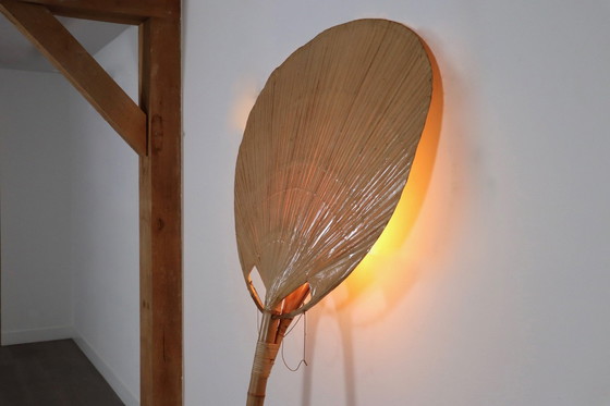 Image 1 of Large Uchiwa Floor Lamp By Ingo Maurer For M Design , Germany 1977