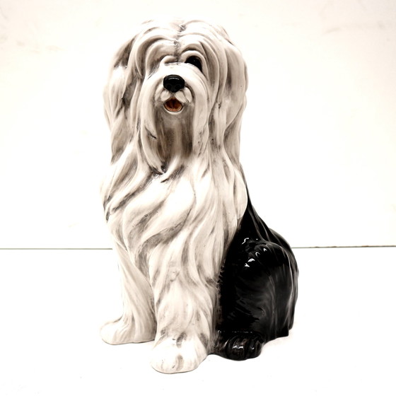 Image 1 of Cane in ceramica dipinto a mano dal design italiano vintage