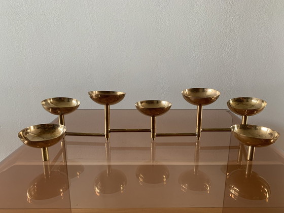 Image 1 of Set Of 7 Tea Light Holders, Brass, 1960s