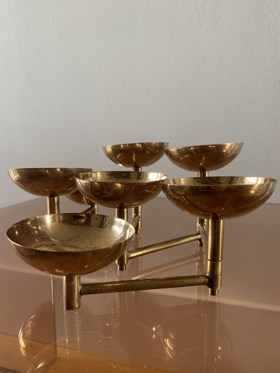 Image 1 of Set Of 7 Tea Light Holders, Brass, 1960s