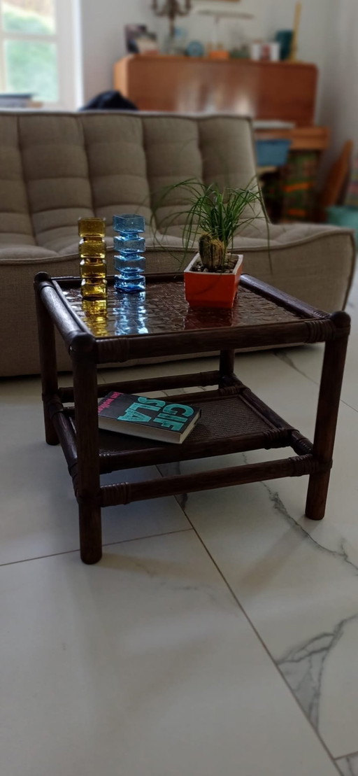 Rattan Side Table