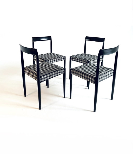 4X Vintage Lübke Dining Chair '70s