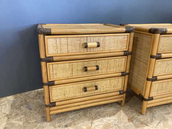 Image 1 of 2x Rattan cabinets