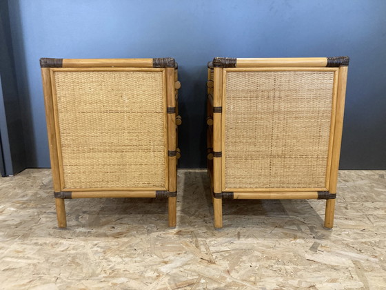 Image 1 of 2x Rattan cabinets