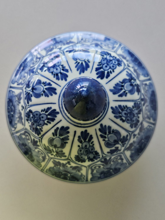 Image 1 of The Delft Peacock antique vase