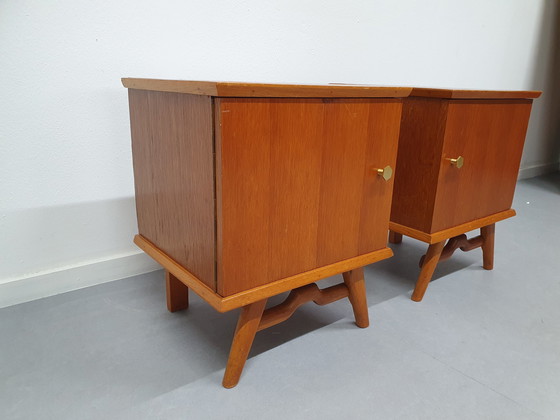 Image 1 of Set of Nightstands. Mid - Century lockers.