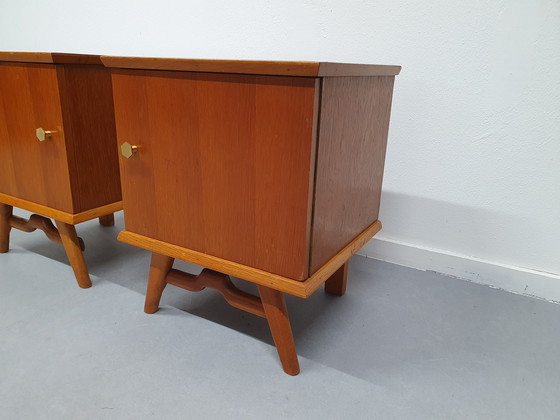 Image 1 of Set of Nightstands. Mid - Century lockers.