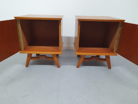 Image 1 of Set of Nightstands. Mid - Century lockers.