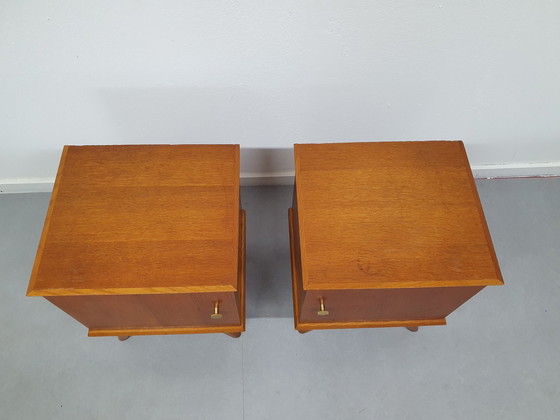 Image 1 of Set of Nightstands. Mid - Century lockers.