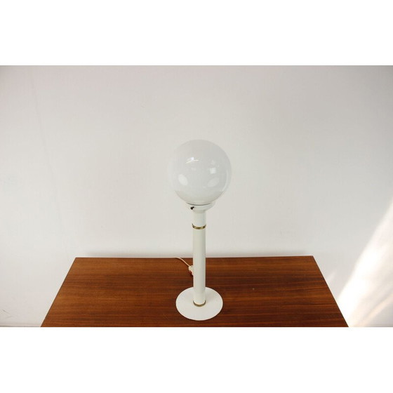 Image 1 of Vintage metal and glass table lamp, Hungary 1970