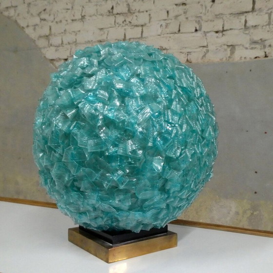 Image 1 of Vintage plastic brass lamp, 1970