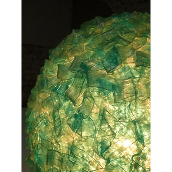 Image 1 of Vintage plastic brass lamp, 1970