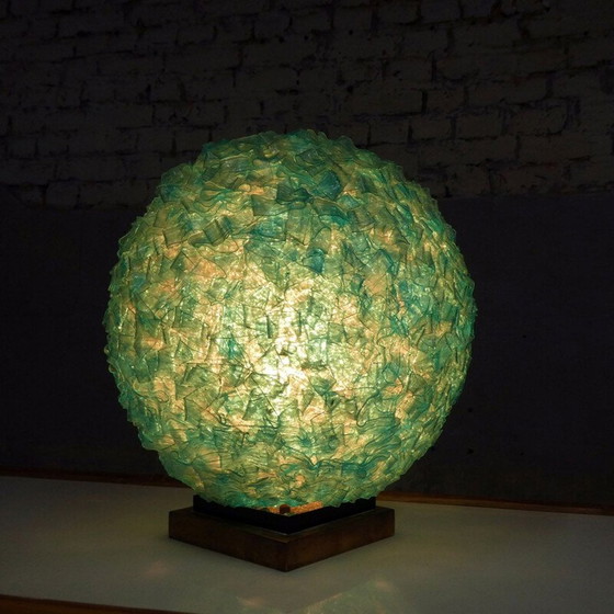 Image 1 of Vintage plastic brass lamp, 1970