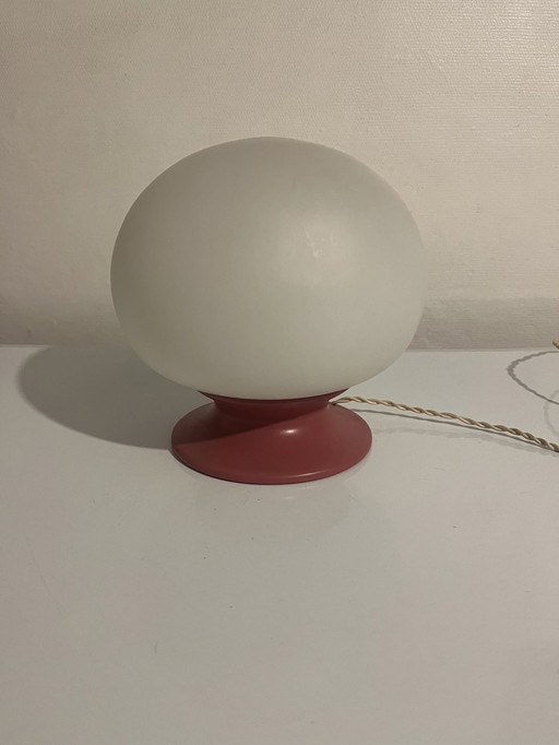 Antique Opaline Mushroom Lamp