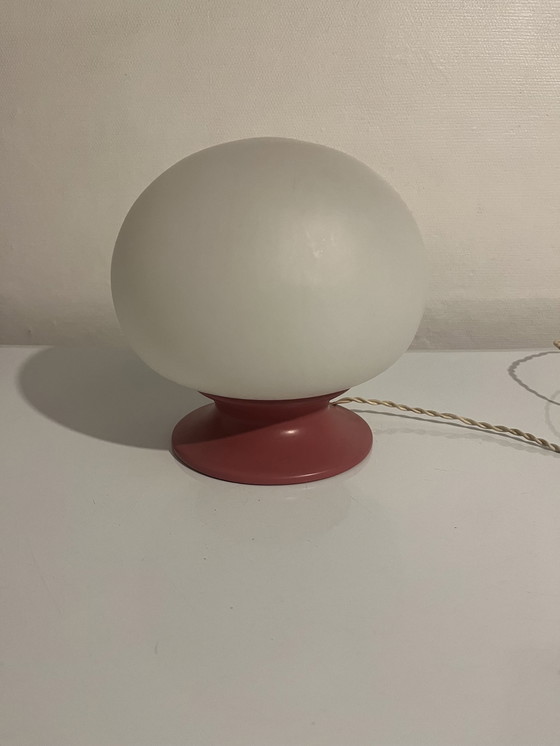 Image 1 of Antique Opaline Mushroom Lamp