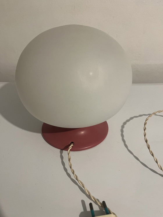 Image 1 of Antique Opaline Mushroom Lamp