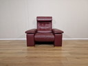 Montel Vintage Armchair Bordeaux Leather Adjustable