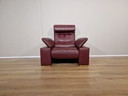 Montel Vintage Armchair Bordeaux Leather Adjustable