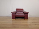 Montel Vintage Armchair Bordeaux Leather Adjustable